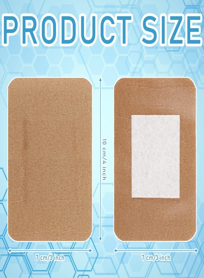 ضمادات مارسوي كبيرة الحجم (100 قطعة) 3 × 4 بوصة، ضمادات لاصقة مرنة للعناية بالجروح، مصنوعة من قماش خالٍ من اللاتكس لحماية الجروح، حجم كبير للإسعافات الأولية والعناية بالجروح، تشكيلة متنوعة. - Image 2